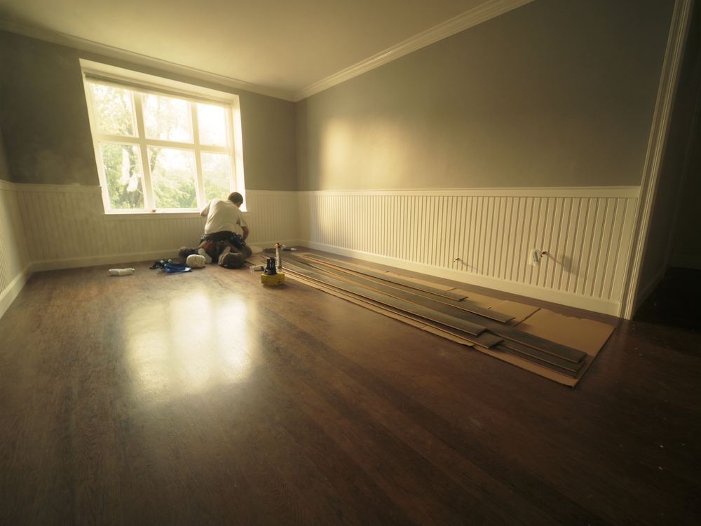 Hardwood flooring installation