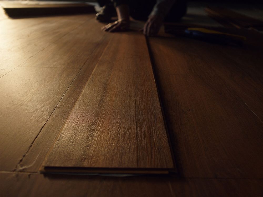 Luxury vinyl plank flooring installation